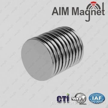 N42 Neodymium Disc Magnets 17mm dia. x 1mm thick